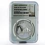 Australia 1 dollar Year of the Horse PF69 NGC silver coin 2002