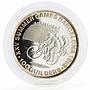 Suriname 100 guilders Barcelona Olympic Games series Cycling silver coin 1992