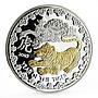 Rwanda 1000 francs Year of the Tiger gilded silver coin 2010