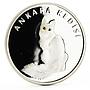Turkey 20 lira Animal series Turkish Angora The Light Eyes Cat silver coin 2005