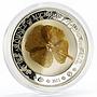 Palau 5 dollars Lucky Ounce Good Luck Clover Leaf colored proof silver coin 2011