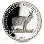 Mongolia 500 togrog Endangered Wildlife series Siberian Deer silver coin 2007