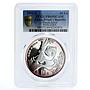 China 10 yuan Endangered Wildlife Panda on the Tree PR69 PCGS silver coin 1994
