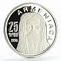 Armenia 25 dram Faith series The Portrait of Jesus piedfort silver coin 1996