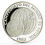 Panama 5 balboas Football World Cup in Spain Championship proof silver coin 1982