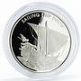 Djibouti 100 francs History in Ships series Sailing Ship Dhow silver coin 2018