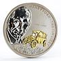 Cook Islands 10 dollars Henry Ford and The Tin Lizzy Car gilded silver coin 2008