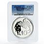 Papua New Guinea 10 kina Raggiana Bird of Paradise PR68 PCGS silver coin 1975