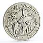 Zambia 5000 kwacha African Wildlife series Elephant silver coin 2003