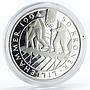 Norway 50 kroner Lillehammer Winter Olympics series Skiers silver coin 1993