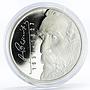 Lithuania 50 litu 150th Anniversary of Jonas Basanavicius proof silver coin 2001