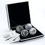 Malawi set 4 coins Palaces of Saint Petersburg colored silver coins 2010