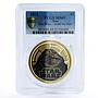 Niue 1 dollar Star Wars series Jabba the Hutt MS69 PCGS gilded copper coin 2012