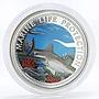 Palau 5 dollars Marine Life Protection series White Shark silver coin 1999