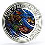 Palau 5 dollars Marine Life Protection series Multicolor Fish silver coin 1992