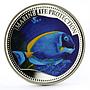 Palau 5 dollars Marine Life Protection series Surgeon Fish silver coin 2007