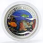 Palau 5 dollars Marine Life Protection series Fish and Corals silver coin 2000