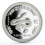 Australia 1 dollar Lunar Calendar series I Year of Snake silver proof coin 2001