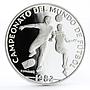 Panama 10 balboas Football World Cup in Spain Two Players proof silver coin 1982