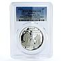 Bahamas 5 dollars Voyage of Columbus Ship PR69 PCGS proof silver coin 1991