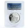 Bahamas 5 dollars Columbus Ship First Landfall PR69 PCGS silver coin 1991