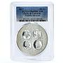 Turks and Caicos Islands 20 crowns Queen Victoria PR69 PCGS silver coin 1977