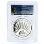 Turkmenistan 500 manat Ak Bugdai PR70 PCGS silver coin 2004