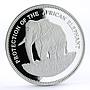 Equatorial Guinea 7000 francos Protect the African Elephant silver coin 1993