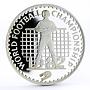 Lesotho 10 maloti Football World Cup in Spain proof silver coin 1982