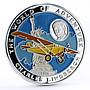 Afghanistan 500 afghanis Charles Linderbergh Plane colored silver coin 1996