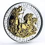 Britain 2 pounds Iconic Britannia Driving Horse Chariot gilded silver coin 2009