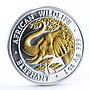 Somalia 1000 shillings African Wildlife series Elephant gilded silver coin 2005