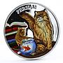 Rwanda 500 francs Cats series Persian Cat Books colored silver coin 2011