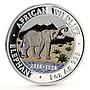 Somalia 1000 shillings African Wildlife Elephant Kilimanjaro silver coin 2006