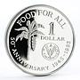 Trinidad and Tobago 1 dollar 50th Anniversary of FAO Banana silver coin 1995