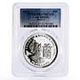 Cook Islands 50 dollars Conquistador Pizarro PR67 PCGS silver coin 1991