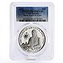Cook Islands 50 dollars Juan Ponce de Leon Traveller PR68 PCGS silver coin 1992