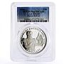Cook Islands 50 dollars Simon Bolivar PR67 PCGS silver coin 1990