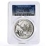Cook Islands 50 dollars Boston Tea Party Ship PR70 PCGS silver coin 1991