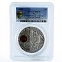 Niue 1 dollar Amber Route Gdansk MS70 PCGS silver coin 2008