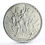 Mexico 1 peso Independence Liberty Woman on Horse silver coin 1913
