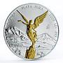 Mexico 1 onza Libertad Angel of Independence gilded silver coin 2009