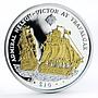 British Virgin Islands 10 dollars Admiral Nelson Ship gilded silver coin 2008