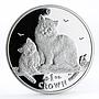 Isle of Man 1 crown Two Siberian Cats Home Pets proof silver coin 2013