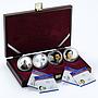 Palau set of 4 coins 200 Years to Frederic Chopin silverplated CuNi coins 2010