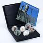 Palau set of 6 coins Pope John Paul Beatification silverplated CuNi coins 2011