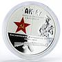 Cook Islands 2 dollars 60 Years of Kalashnikov Rifle Red Army silver coin 2007