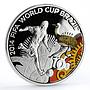 Solomon Islands 10 dollars Football World Cup in Brazil Player silver coin 2012