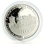 Fiji 10 dollars Trains Railways John Bull Steam Locomotive silver coin 2010