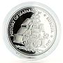 Vanuatu 50 vatu History of Seafaring Ship Europe Clipper silver coin 2008